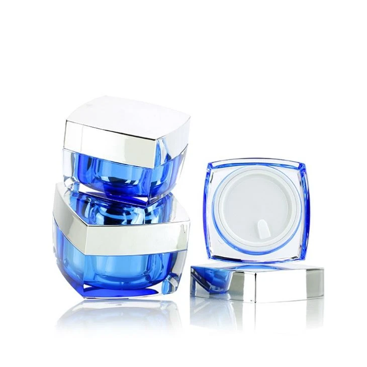 Luxury 15g 30g 50g 100g Square Acrylic Cosmetic Empty Cream Jar