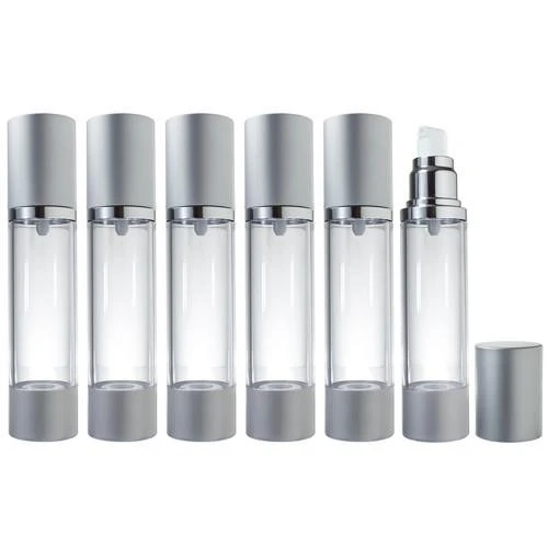 Silver Matte Airless Pump Bottle